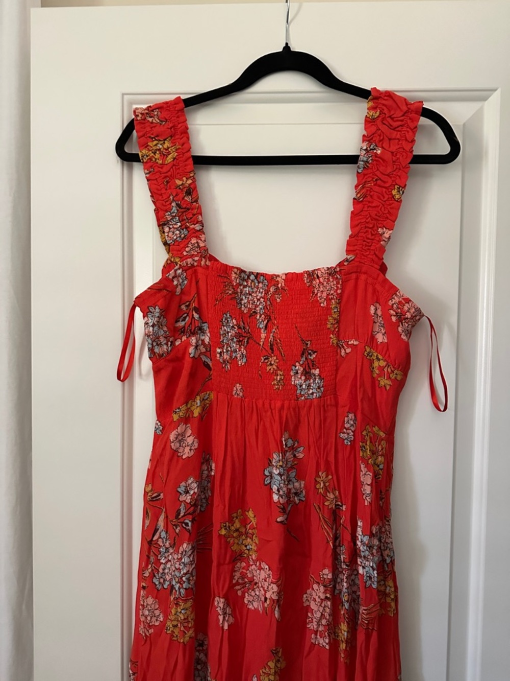 Free People Red Floral Midi Dress - Picture 3 of 4